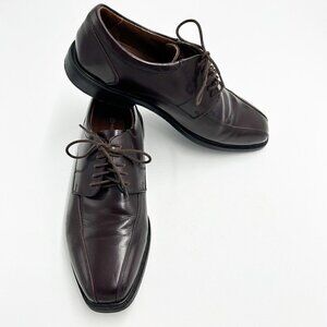 Rockport Adiprene by Adidas Size 9.5 Brown/Burgundy Leather Lace Up Dress Shoes